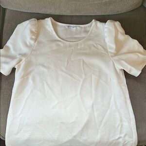 Elegant White Puff Sleeve Top